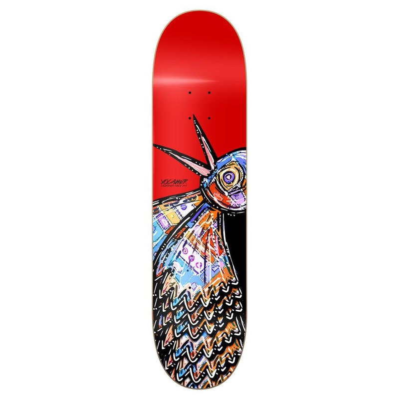 Yocaher Graphic Skateboard Deck – The Bird Red 7.5″