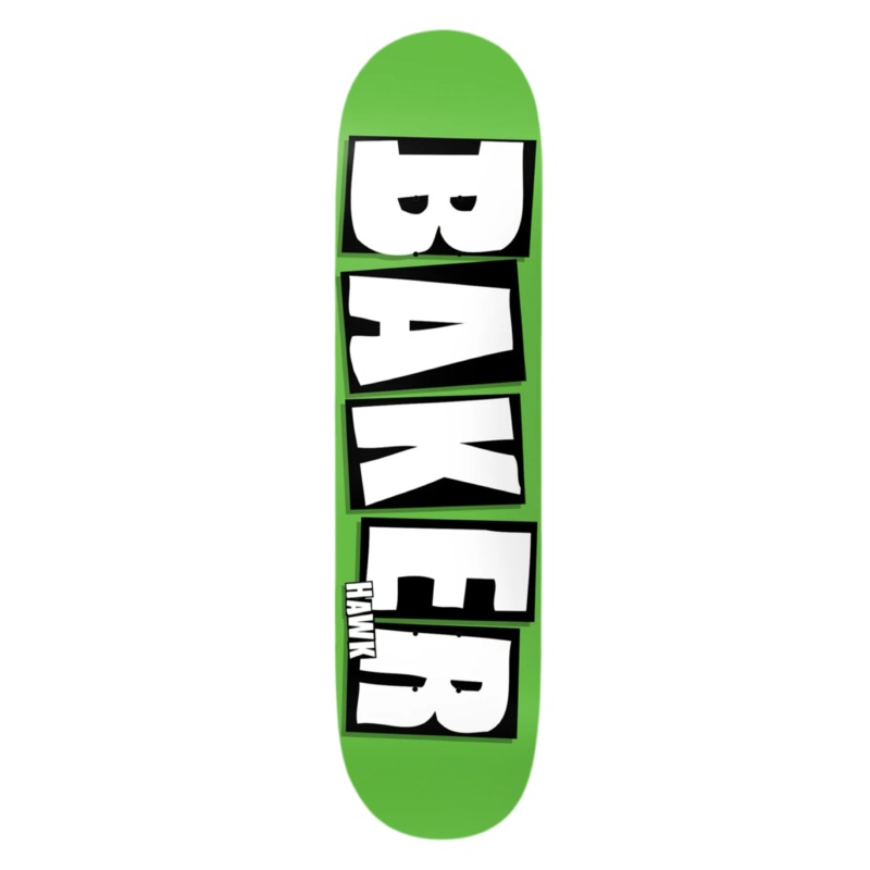Baker Riley Hawk Brand Name Neon Green B2 8.5″ Skateboard Deck 8.5″ WB 14.375″