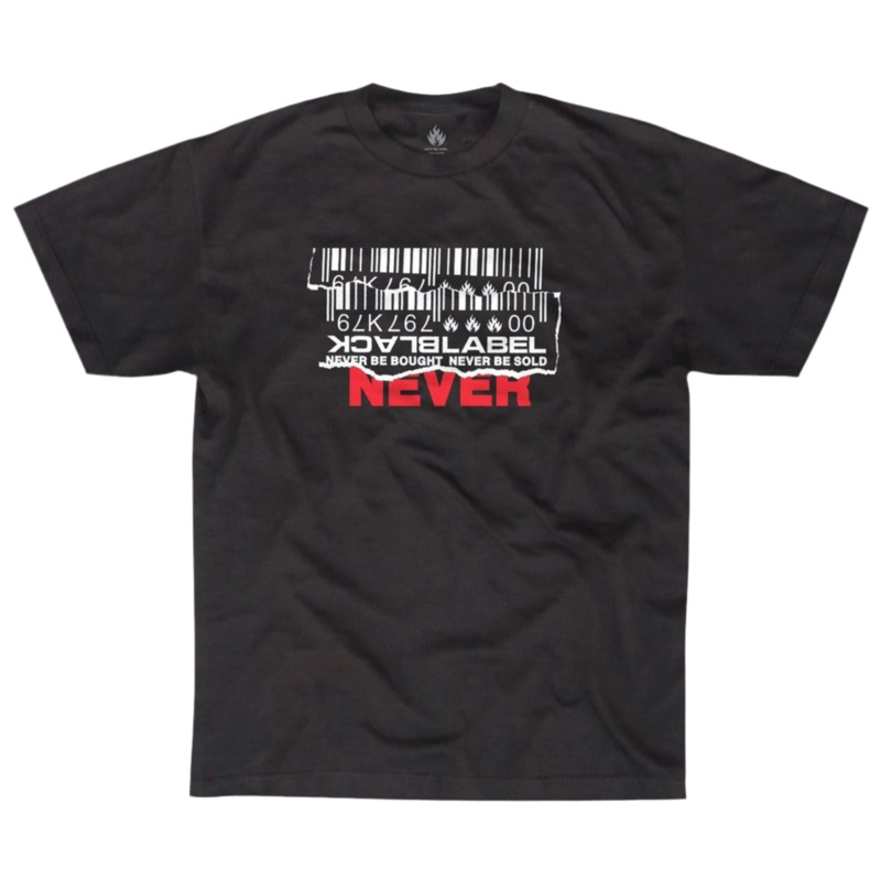 Black Label Never T-Shirt Black Small