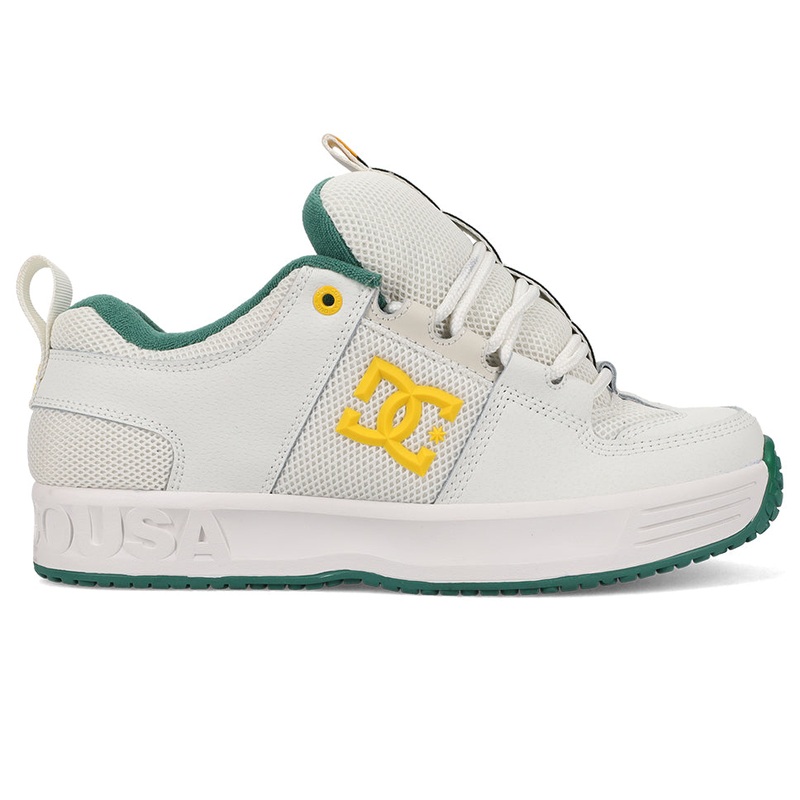 DC Shoe Co. Lynx OG Off White Shoes Off White/ Yellow/ Green 8