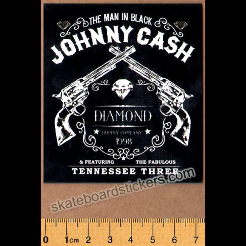 Diamond Supply Co. x Johnny Cash – Tennessee Three Skateboard Sticker