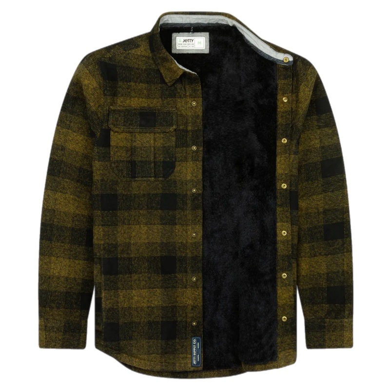 JETTY FLANNEL SHERPA JACKET BLACK M