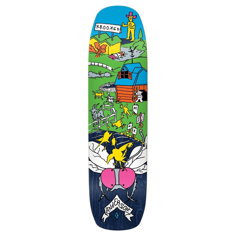 KROOKED MANDERSON THE YARD SHAPED DECK 8.50 SKATEBOARD DECK
