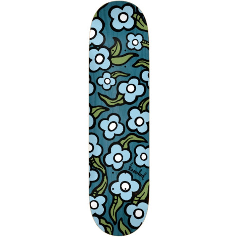 Krooked Team Wild Style Flowers Skateboard Deck Blue 8.5″ 8.5″
