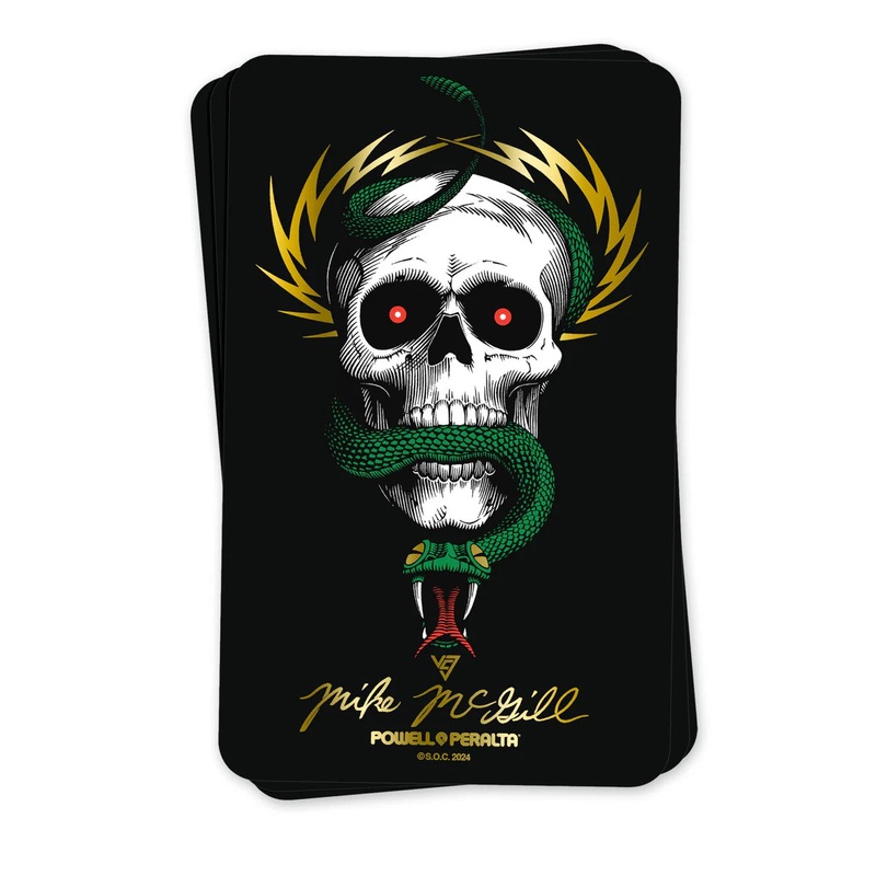 Powell Peralta Skateboards “Mike McGill- Skull and Snake” Foil Sticker