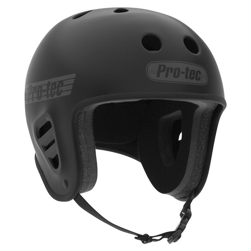 Pro-Tec Fullcut Matte Black Longboard Skateboard Helmet XS