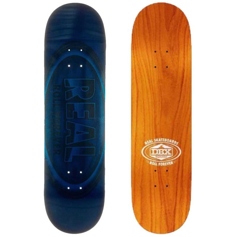 Real Team DBX Oval Blue Foil Skateboard Deck 8.5″ Deck Only 8.5