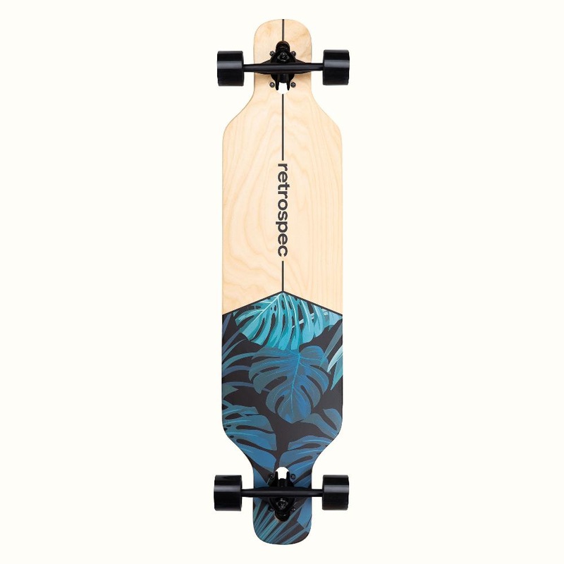 Retrospec Rift  Dark Tropics 41″ Drop Through Longboard Complete
