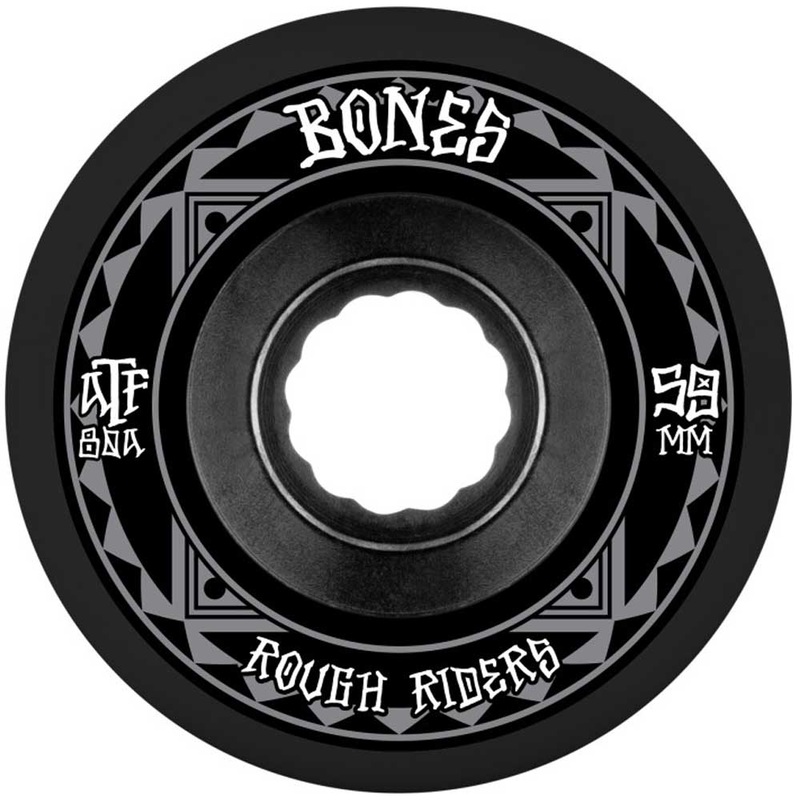 Rough Riders 59mm80A Black Bones Wheels