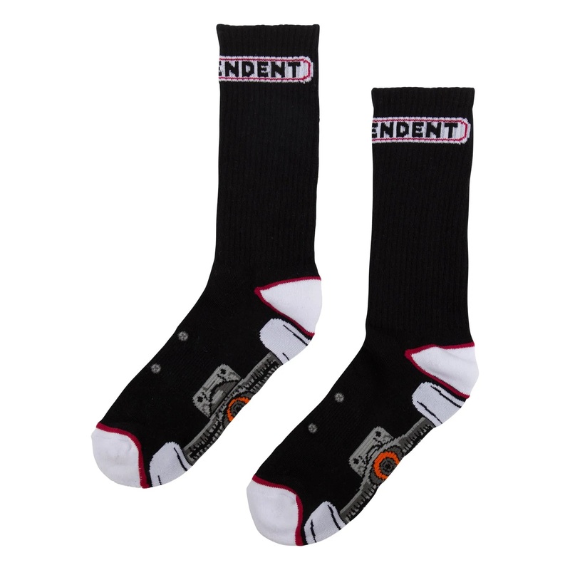 Truck Crew Socks Black 9-11 1 Pair Mens Independent 9-11