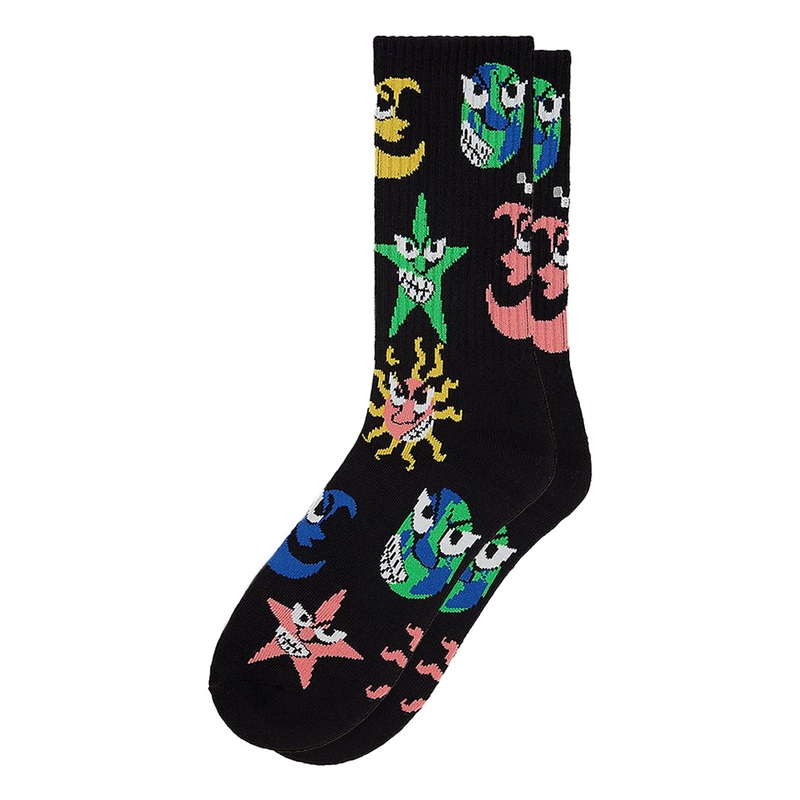 Vans Skate Clay Crew Socks Black 9.5-13