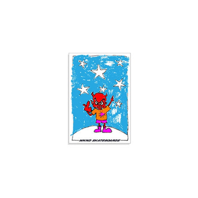 WKND Skateboards Cranky Sticker Light Blue 4″
