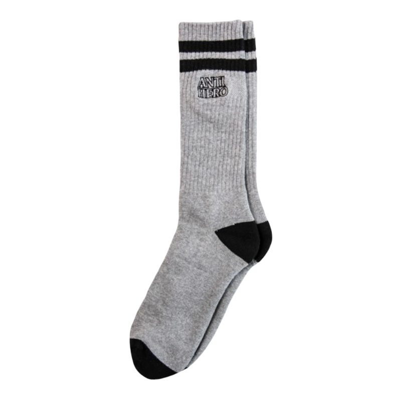 Anti Hero Black Hero Outline Socks Grey/Black OS