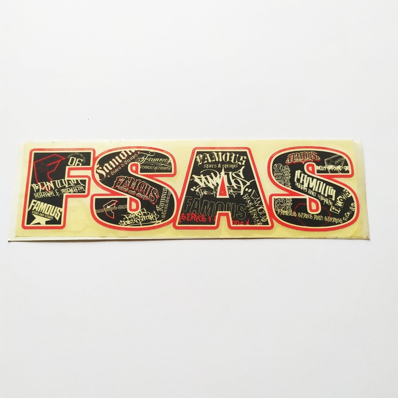 Famous Stars and Straps RUB ON Skateboard Sticker