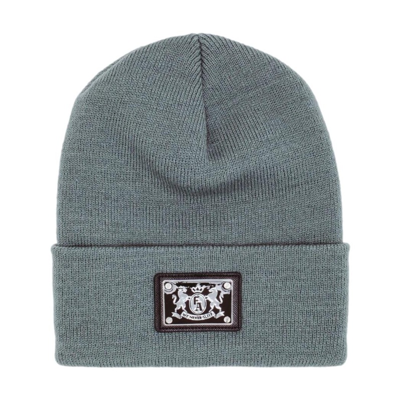 Fucking Awesome Metal Crest Patch Beanie Balsam Green