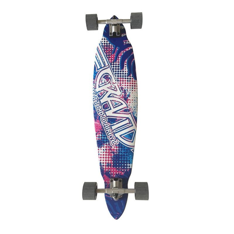 Gravity Flower Theme Logo 40″ Pintail Longboard Complete