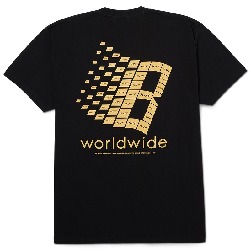 HUF Bronze T Shirt Black Medium
