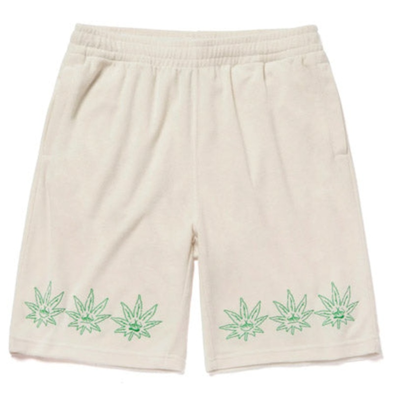 HUF Green Buddy Terry Cloth Shorts Natural Medium