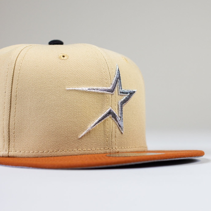 Midsommer Orange Khaki New Era Hat 5950 Fitted 6 7/8