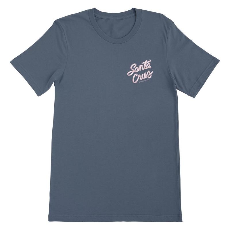 Ribbon Script Womens Santa Cruz T-Shirt Slate XS