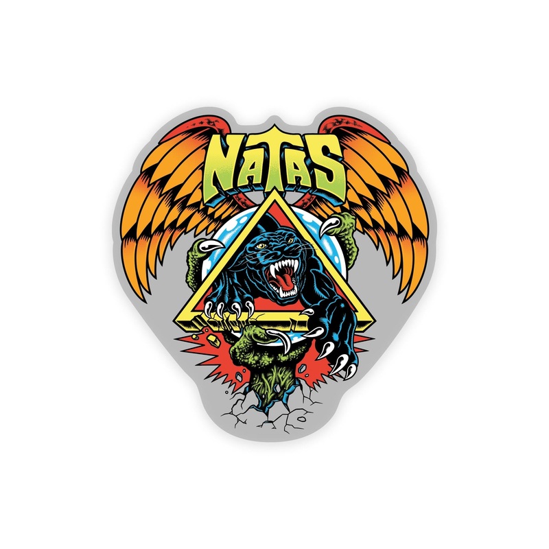 Santa Cruz Skateboards “Natas SC Panther” Clear Mylar 4.5″ x 4.25″ Sticker