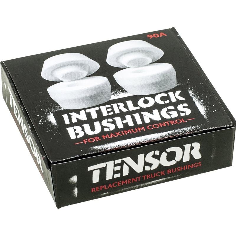 Tensor Trucks Interlock White Skateboard Bushings Includes 4 Pieces – 90a 90a White