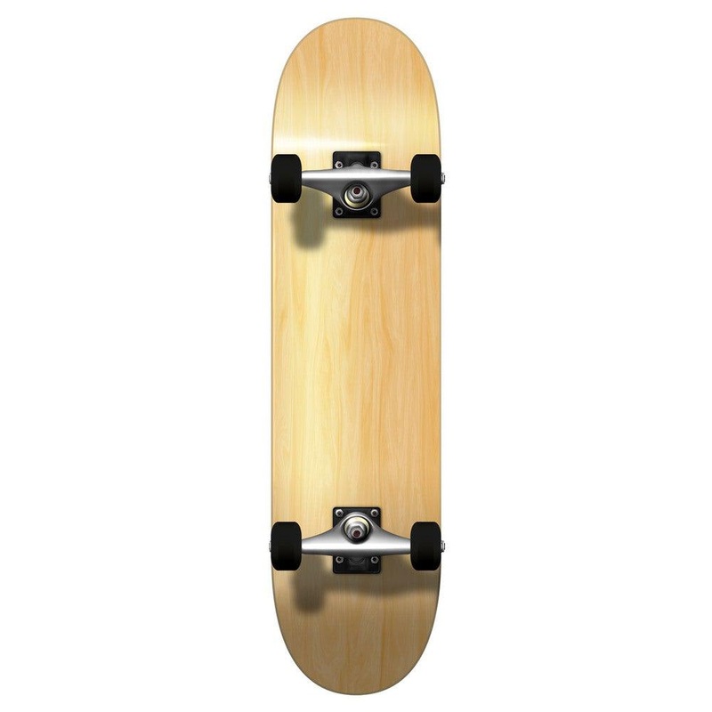 Yocaher Blank Complete 7.75″ Skateboard – Natural Complete