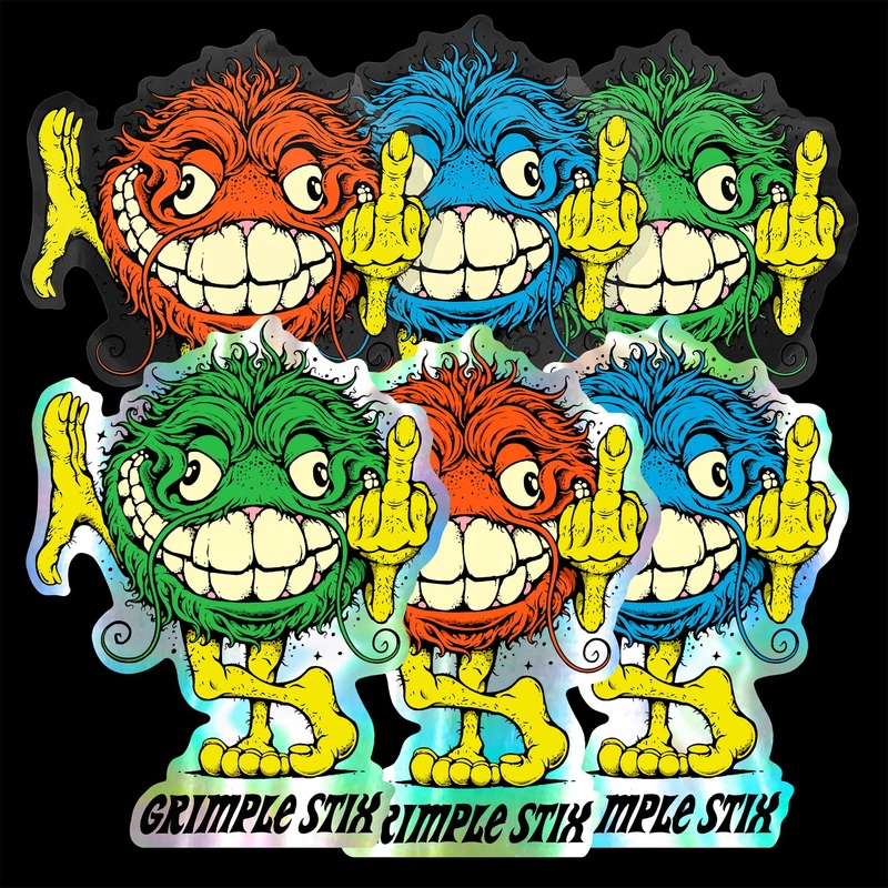 Anti Hero Skateboards “Grimple Stick – Asphalt Animal” Stickers Small Clear