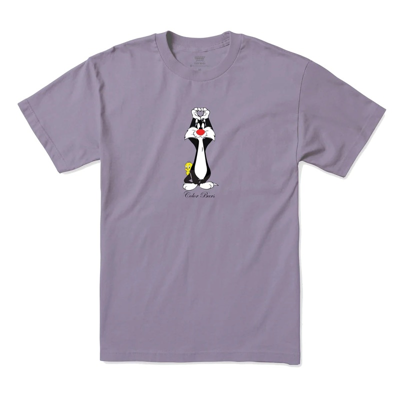 Color Bars x Looney Tunes Chase Love T Shirt Lavender S