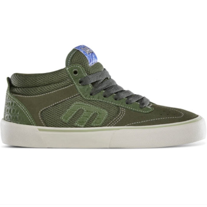 Etnies Windrow Vulc Mid Delfino Skate Shoes 7 Green