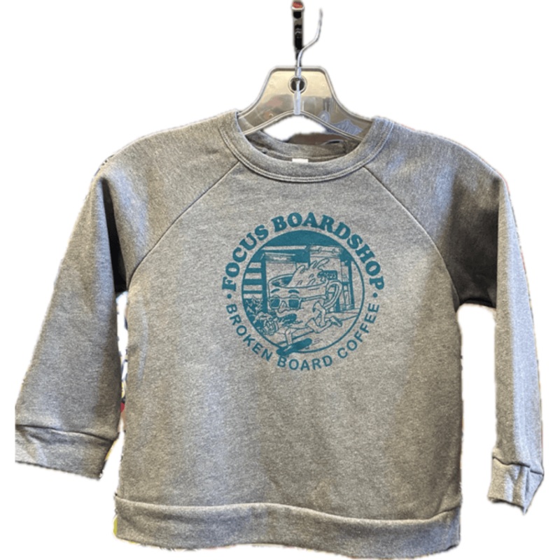 Focus Boardshop and Broken Board Coffee Collaboration Youth Crew 2T Heather Gray