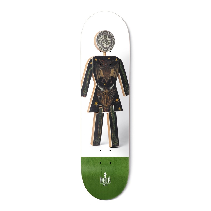 Girl – 8.5″ Modernica OG Sean Malto Twin Tip Deck – Green 8.5″