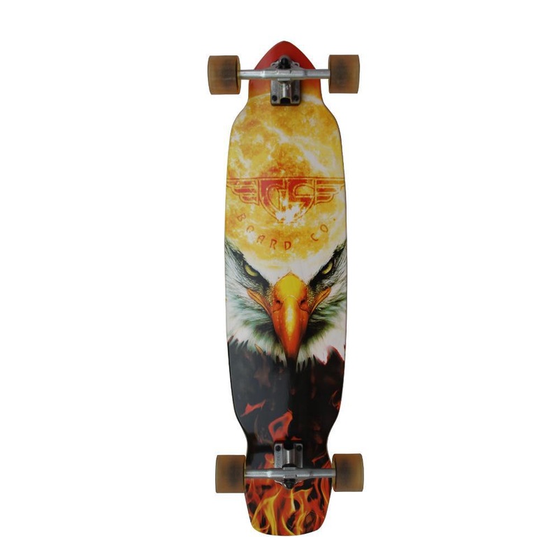 Gravity Burning Eagle 39″ Longboard Complete