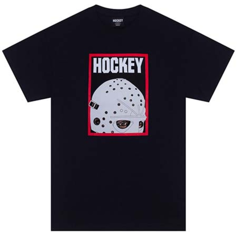 Hockey Half Mask T Shirt Black Extra Large
