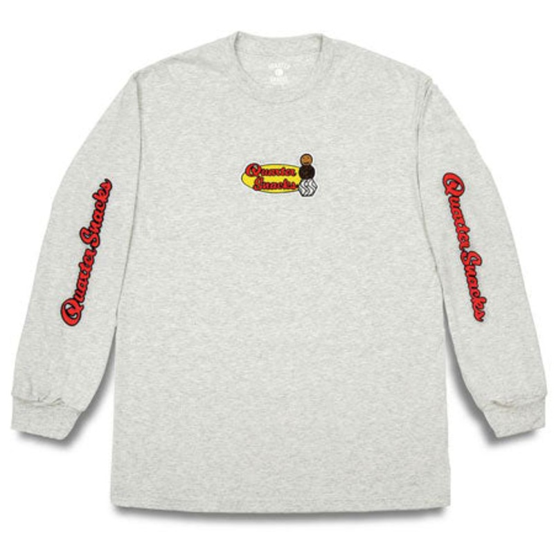 Quartersnacks Middle School Long Sleeve T Shirt Ash Grey Large