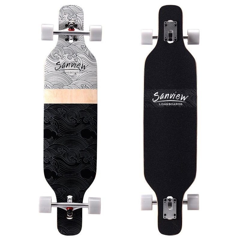 Sanview Gray Ocean Drop Through 39 inch Longboard Complete