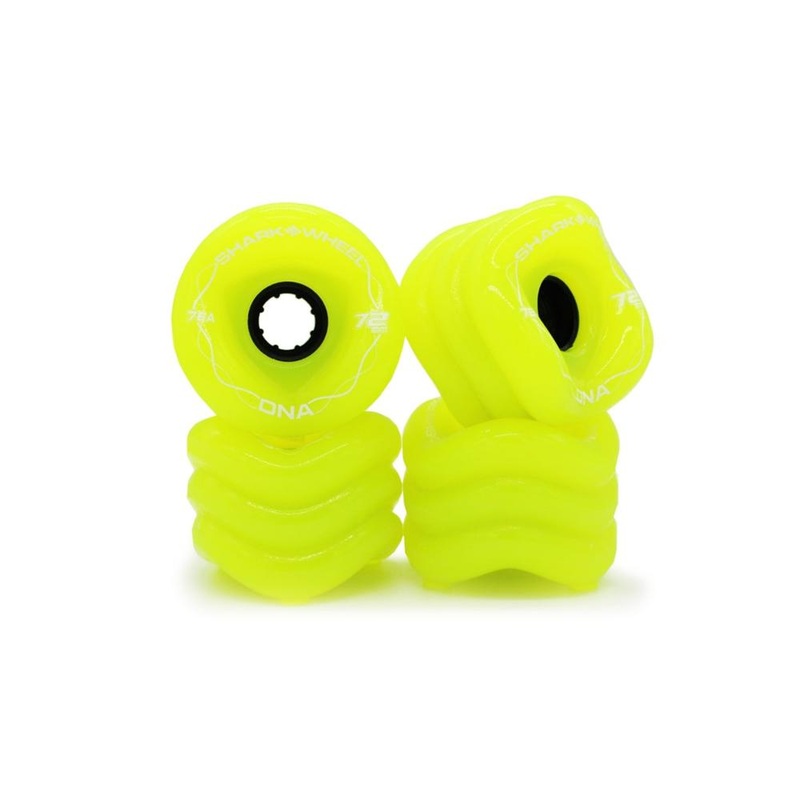 Shark Wheels Nuclear Yellow DNA 72MM Longboard Wheels