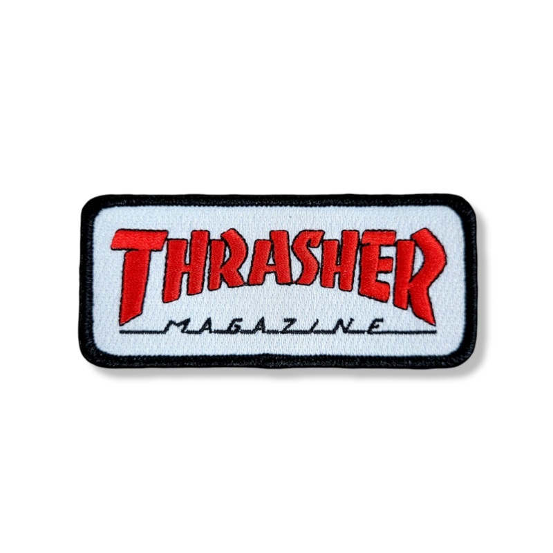 Thrasher logo PATCH 4″- WHITE