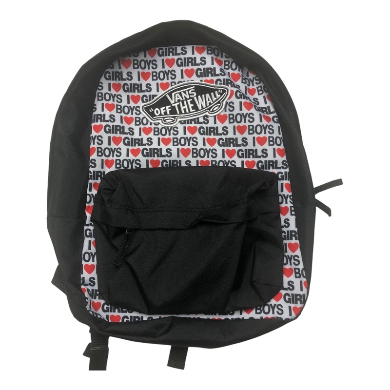 VANS BACKPACK BLACK/WHITE/RED OS