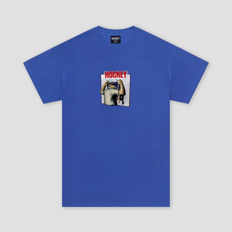 Hockey Screen Time T-Shirt Light Blue Small