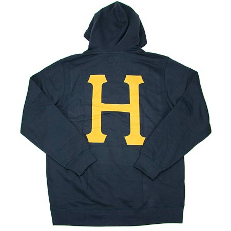 HUF Classic H Pullover Hooded Sweatshirt Navy Small