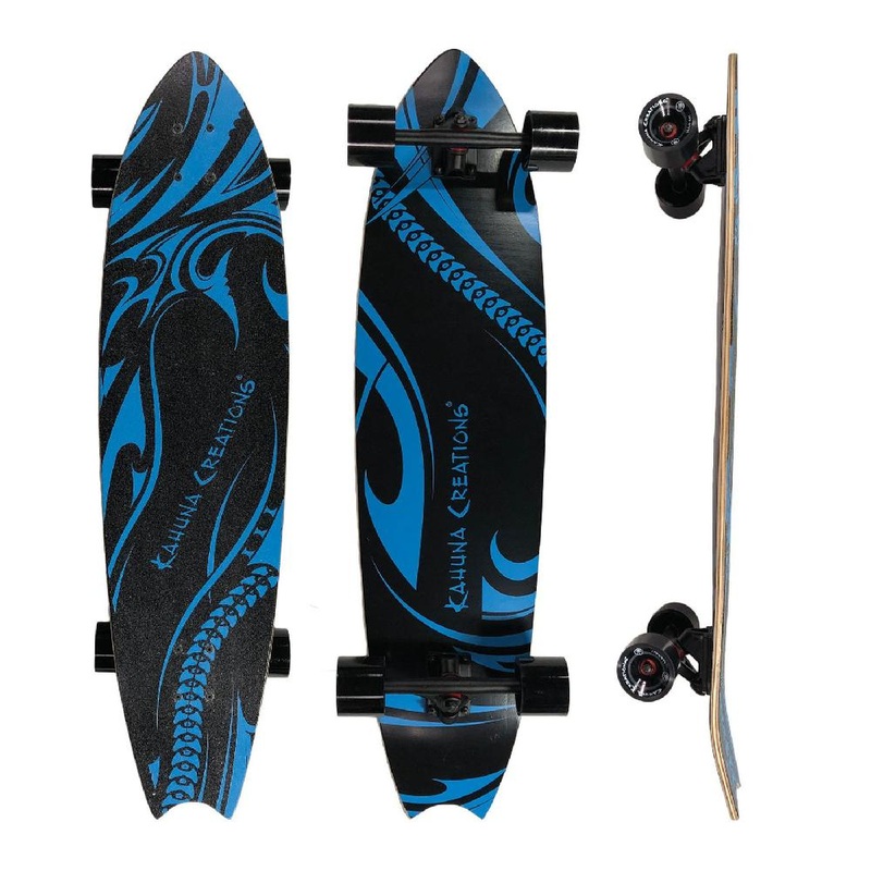 Kahuna Creations Haka Moko 39″ Fishtail Longboard w/ Bear Trucks Complete