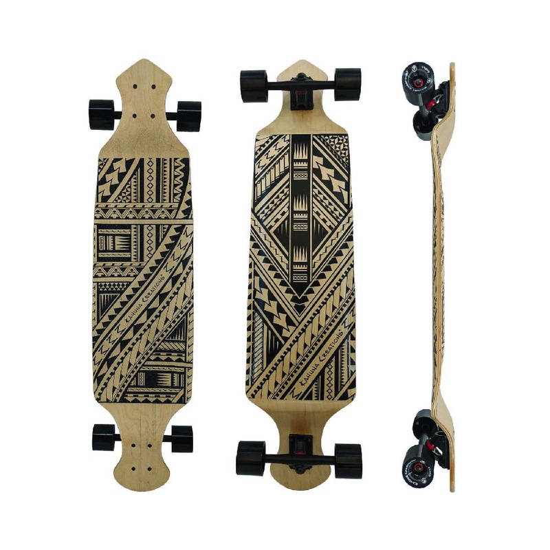 Kahuna Creations Hilo Tatau Natural Drop Deck 42″ Longboard Deck