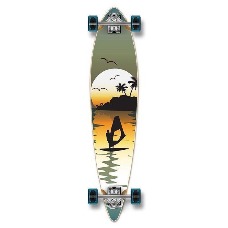 Punked Surfer Pintail Longboard 40″ Green Complete
