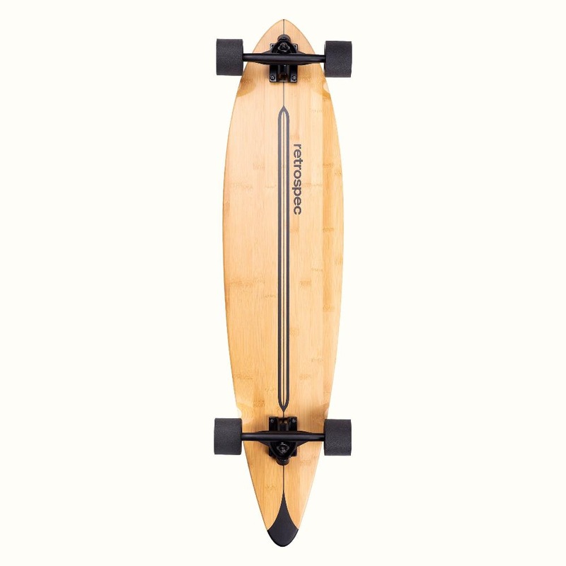 Retrospec Zed Black Pipeline 41″ Pintail Longboard Complete