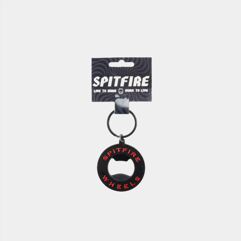 Spitfire Classic Swirl Bottle Opener – Black/ Red