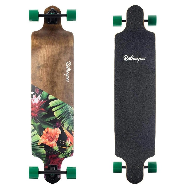 Tidal Tropical Floral Drop Down 41″ Longboard Complete