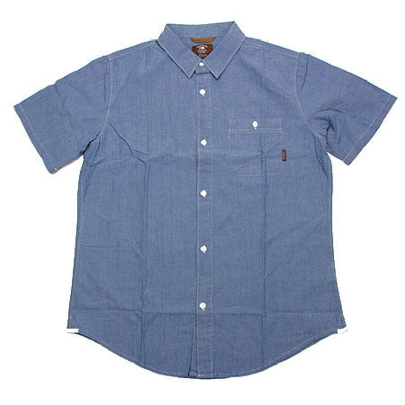 Fourstar Denton Short Sleeve Button-Up Shirt Blue Sky Small