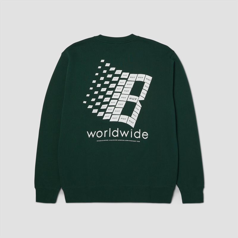 HUF X Bronze Crew Forest Green Small