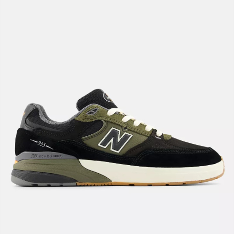 New Balance Numeric 933 Andrew Reynolds Skate Shoes Black/Olive 7 Black/Olive